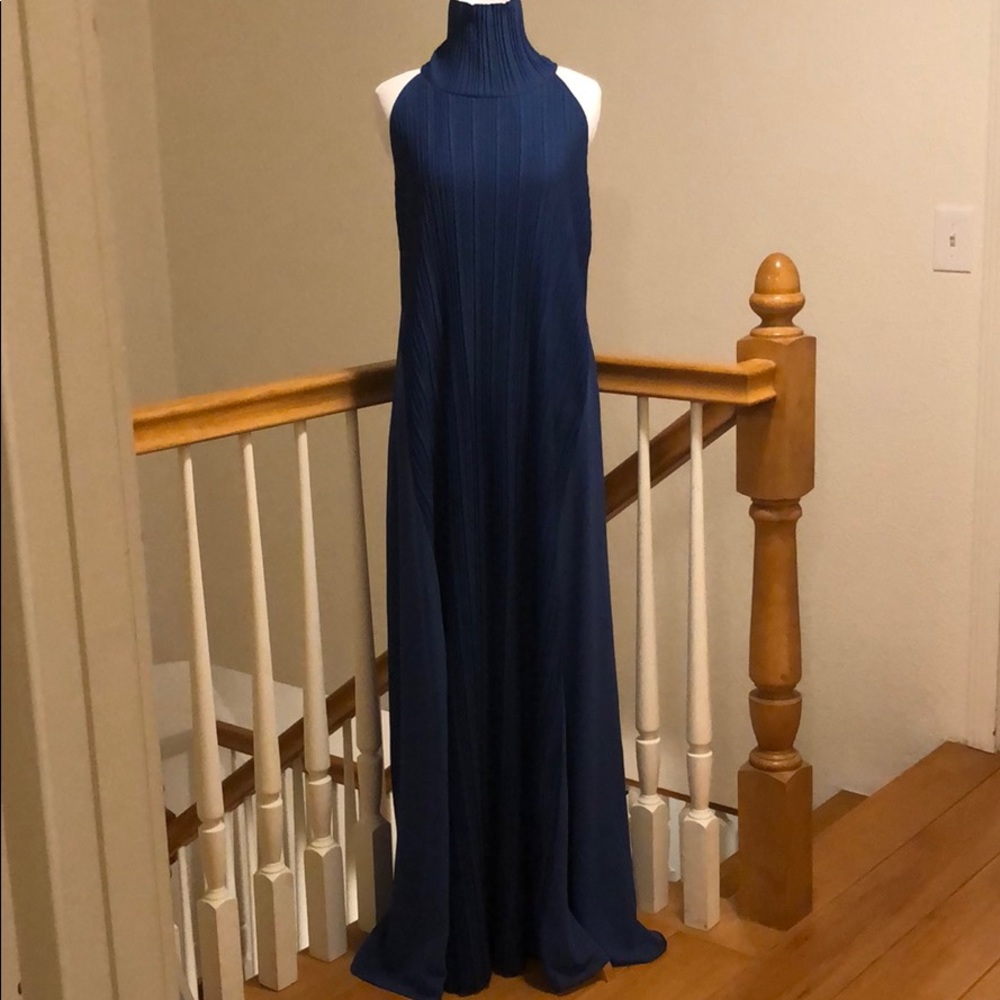 Long navy blue dress